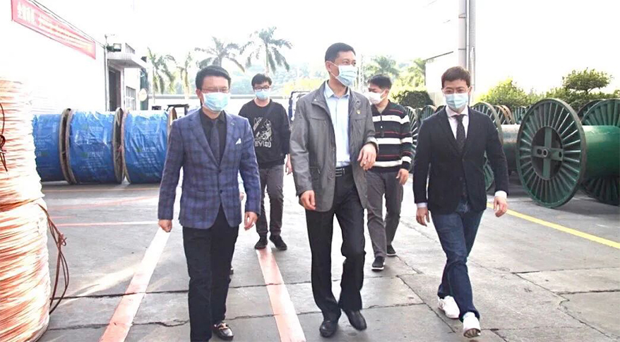 东莞市凤岗镇镇长宁康一行到FH至尊电缆视察指导复工复产工作